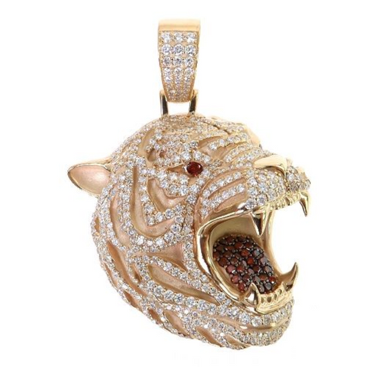 Roaring Tiger 9.14ct Diamond Pendant