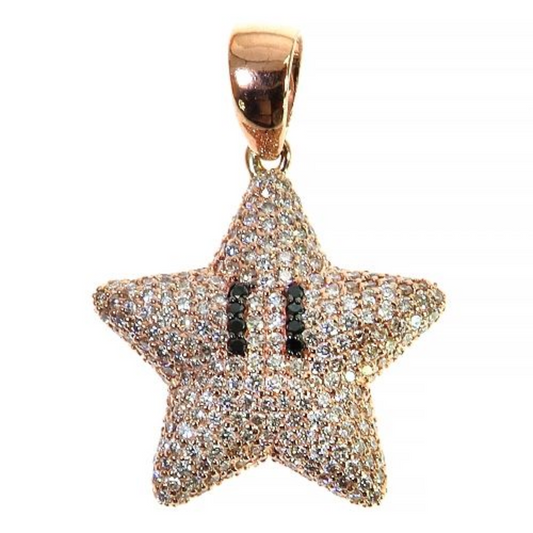 Mario Star Diamond Pendant