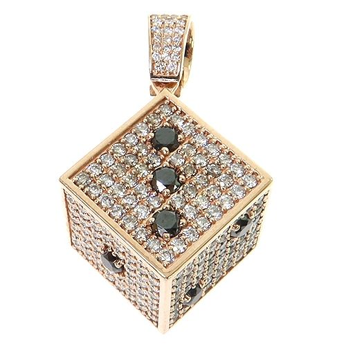 Cube Dice Diamond Pendant