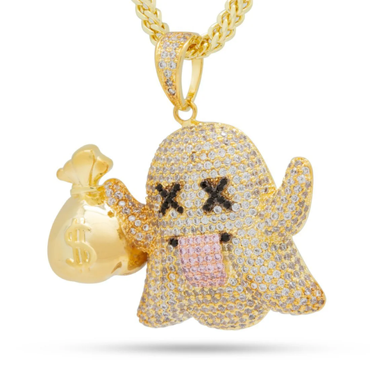 Ghost Money Bag Diamond Pendant