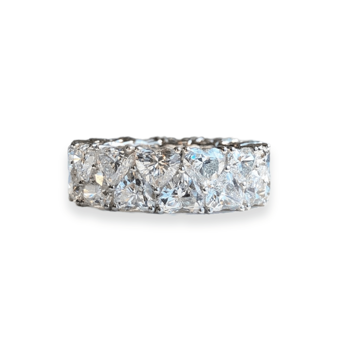 Heart Diamond Double Row Band